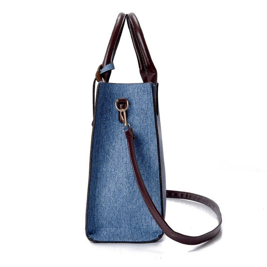 Three-piece Handbag Shoulder Crossbody $54.36 Dana Fashion Color: Black Women's Bags Product information: Lining texture: Polyester Applicable scenario: Daily configuration Color: yellow, black, dark blue, denim blue, gray Outer bag type: Sandwich pocket