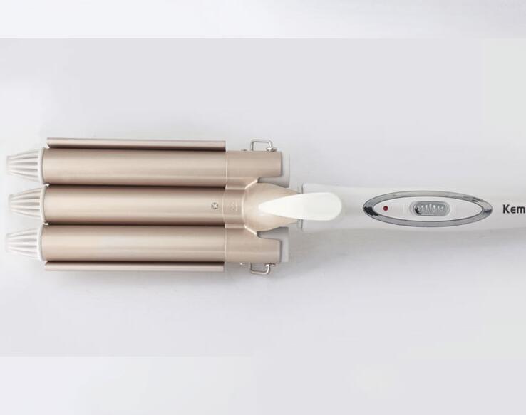 three rod hair curling iron $37.99 Dana Fashion default: default Beauty Tools Feature: 3 barrel hair curling iron, easy to operate, can help you to create loose, large and beautiful "S" waves. PTC heating element, 30s rapid heating. Adopting tourmaline ce