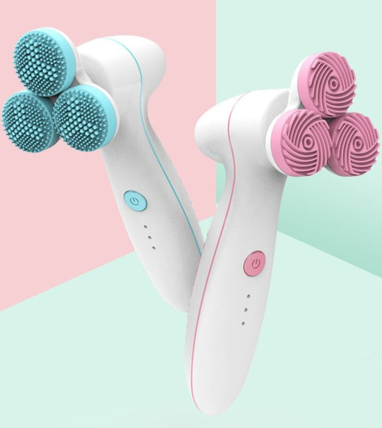 Three round 3D silicone cleansing instrument $130.00 Dana Fashion Color: Blue Beauty Tools Characteristics: 1. Silicone brush head: don't hurt the skin 2. Double Cleaning: Cleaning More Hierarchical 3. Design around facial muscles: V-shaped angular power.