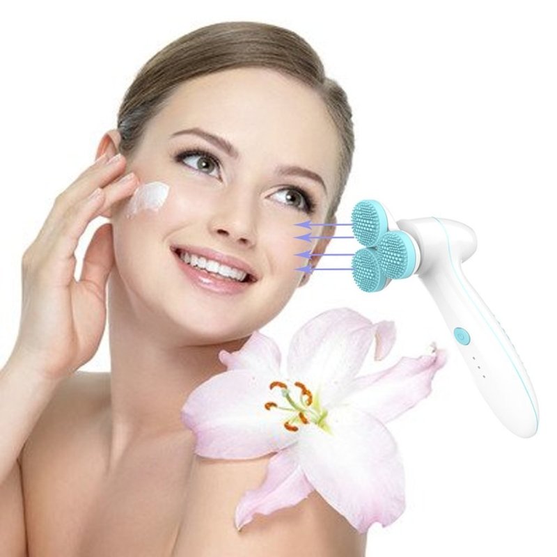 Three round 3D silicone cleansing instrument $130.00 Dana Fashion Color: Blue Beauty Tools Characteristics: 1. Silicone brush head: don't hurt the skin 2. Double Cleaning: Cleaning More Hierarchical 3. Design around facial muscles: V-shaped angular power.