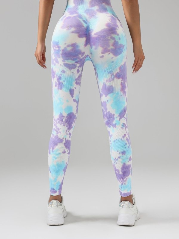 Tie Dye Scrunch Butt Lifting Seamless Leggings For Women High Waist Yoga Pants, Tummy Control Running Workout Tight $35.00 Dana Fashion Color: Blueviolet Size: L Women's clothing Butt lift Leggings: sexy booty leggings for women butt lift, stretchy hips l