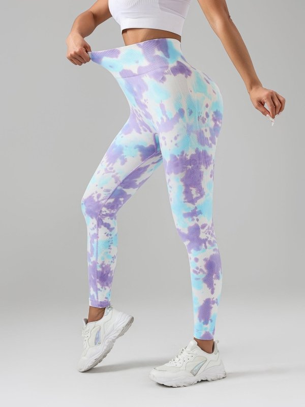 Tie Dye Scrunch Butt Lifting Seamless Leggings For Women High Waist Yoga Pants, Tummy Control Running Workout Tight $35.00 Dana Fashion Color: Blueviolet Size: L Women's clothing Butt lift Leggings: sexy booty leggings for women butt lift, stretchy hips l