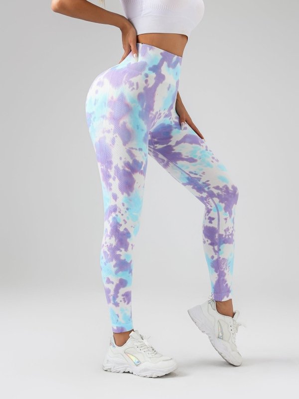 Tie Dye Scrunch Butt Lifting Seamless Leggings For Women High Waist Yoga Pants, Tummy Control Running Workout Tight $35.00 Dana Fashion Color: Blueviolet Size: L Women's clothing Butt lift Leggings: sexy booty leggings for women butt lift, stretchy hips l