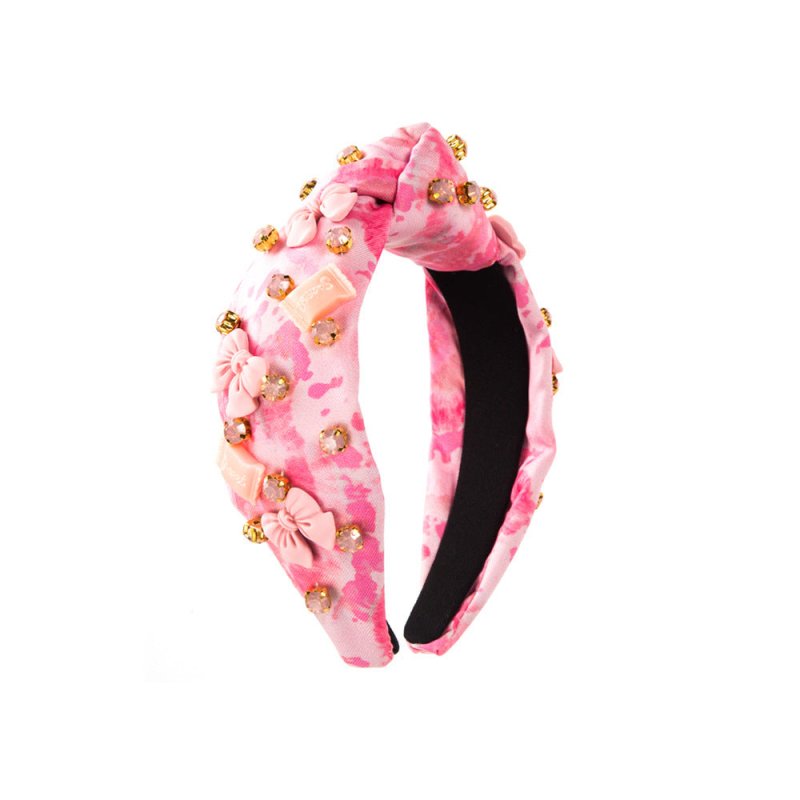 Tie-dyed Fabric Diamond Headband Flower Bow Tie $49.90 Dana Fashion Color: Blue Flower Women's Accessories Product information: Treatment Process: Diamond Color: pink floral, blue flower, pink bow, purple bow Applicable people: women Shape: hair band Popu