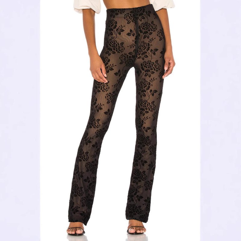 Tight High Waist Trousers Party Fashion Women's Wear $58.00 Dana Fashion Color: Black Size: L Women's clothing Product information: Color: Black Elastic: medium elastic Pants length: trousers Waist type: high waist Size: S,M,L,XL Thickness: medium Fabric