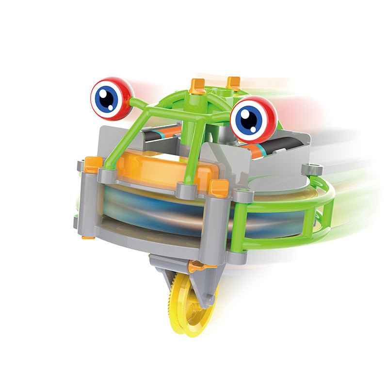 Tightrope walking robot $35.17 Dana Fashion Color: Green Toys & Hobbies Material: Plastic/Plastic Function: Science and Education Gyro combination form: single game instructions: 1. Open the trolley toy and place it on the shelf to make it run at a consta