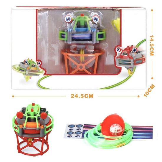 Tightrope walking robot $35.17 Dana Fashion Color: Green Toys & Hobbies Material: Plastic/Plastic Function: Science and Education Gyro combination form: single game instructions: 1. Open the trolley toy and place it on the shelf to make it run at a consta