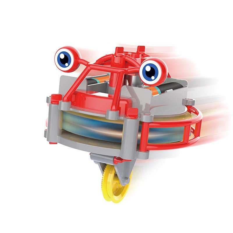 Tightrope walking robot $35.17 Dana Fashion Color: Green Toys & Hobbies Material: Plastic/Plastic Function: Science and Education Gyro combination form: single game instructions: 1. Open the trolley toy and place it on the shelf to make it run at a consta