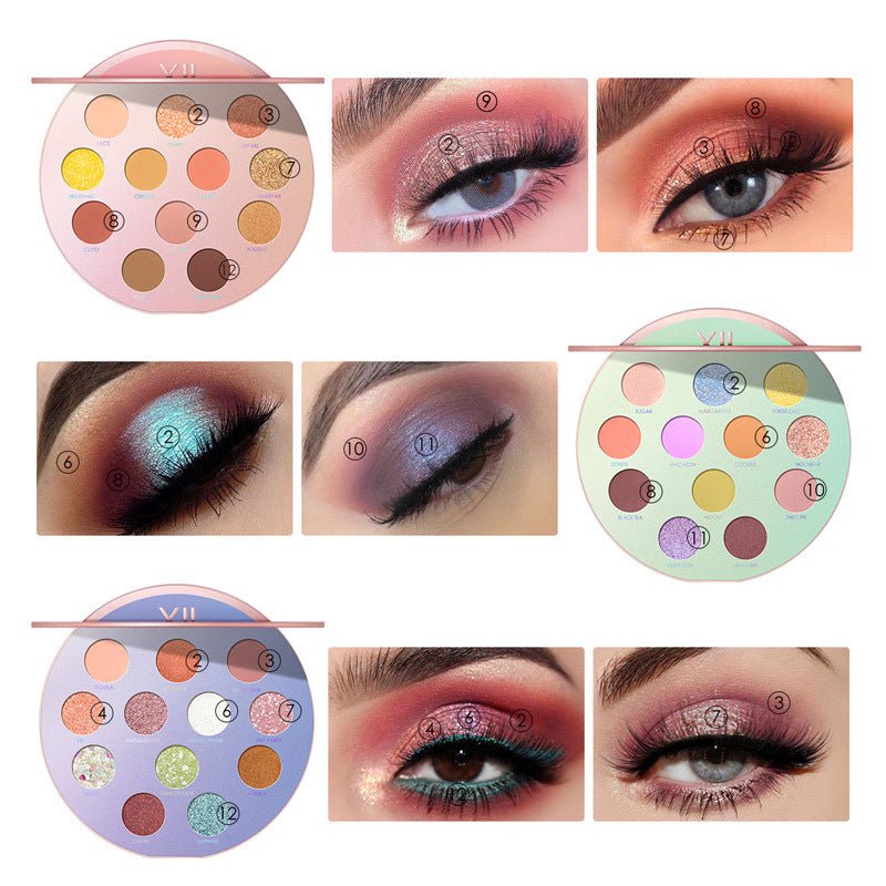Time Eyeshadow Palette 12 Color Eyeshadow $80.00 Dana Fashion Color: A makeup Color Classification: A # dating tray (send eyeshadow brush * beauty egg) B # Afternoon Tea Tray (Send Eyeshadow Brush * Beauty Egg) C # Party Plate (Send Eyeshadow Brush * Beau