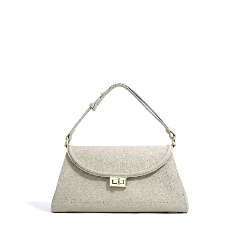 Top Layer Cowhide Leather Portable Underarm Crossbody Bag $119.00 Dana Fashion Color: Light Gray Women's Bags Product information: Lining texture: polyester cotton Color: brown, black, milkshake white, light gray Outer bag type: open pocket Hardness: medi