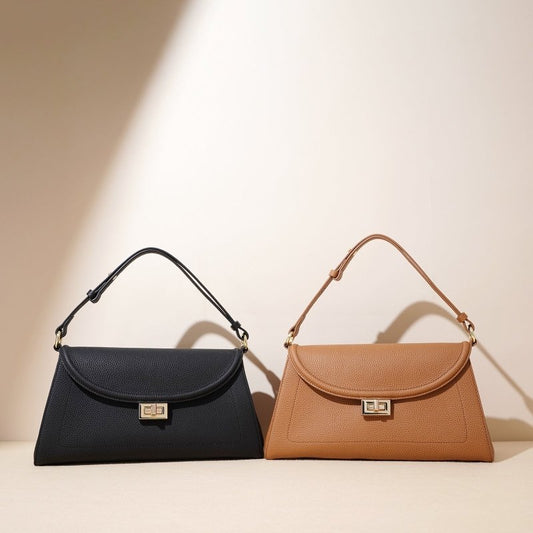 Top Layer Cowhide Leather Portable Underarm Crossbody Bag $119.00 Dana Fashion Color: Black Women's Bags Product information: Lining texture: polyester cotton Color: brown, black, milkshake white, light gray Outer bag type: open pocket Hardness: medium Ma