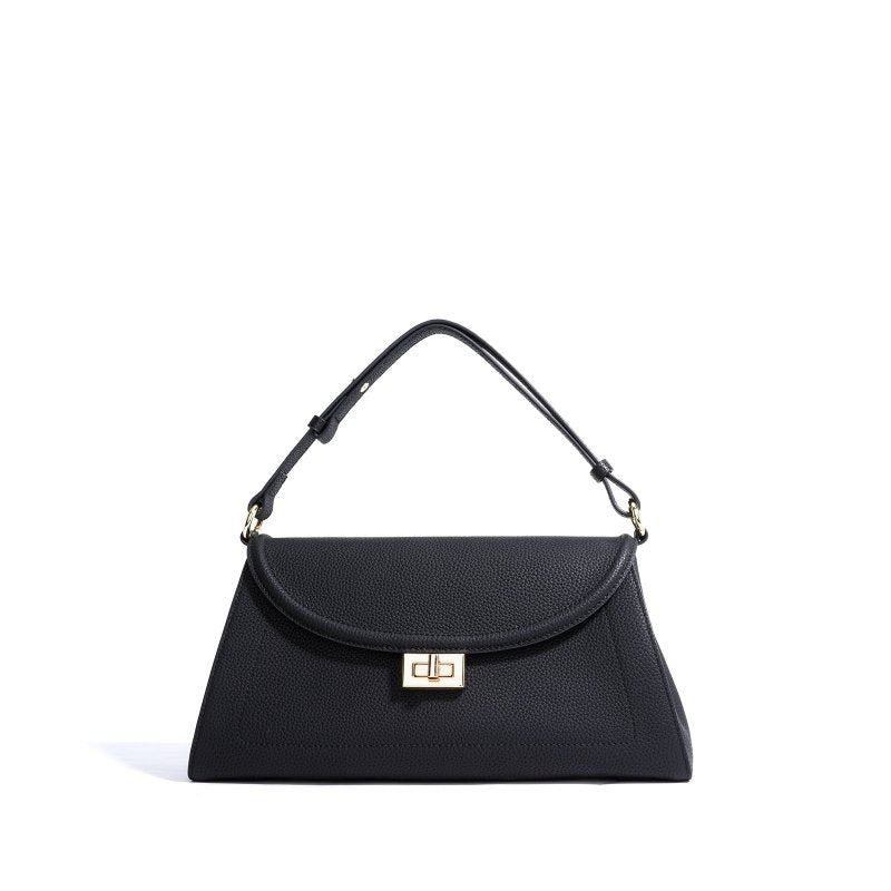 Top Layer Cowhide Leather Portable Underarm Crossbody Bag $119.00 Dana Fashion Color: Black Women's Bags Product information: Lining texture: polyester cotton Color: brown, black, milkshake white, light gray Outer bag type: open pocket Hardness: medium Ma