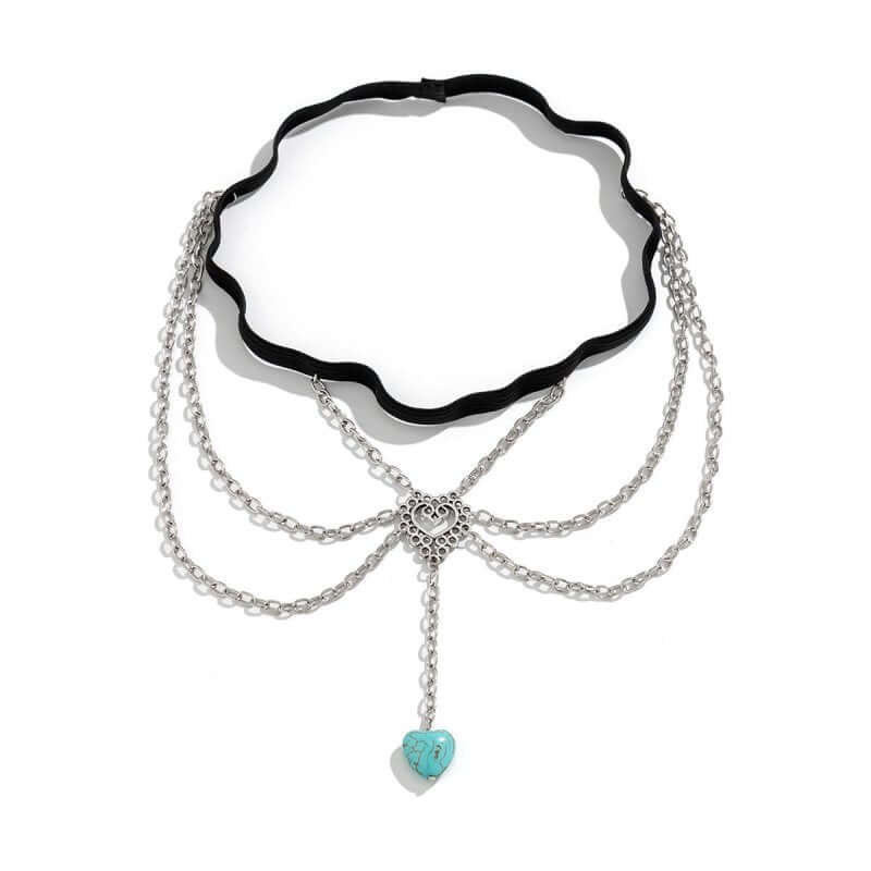 Totem Turquoise Pendant Tassel Thigh Chain Female $12.00 Dana Fashion Color: 01 White K0303 Women's Accessories Product information: Type: Anklet Color: 01 White K 0303,02 White K 0326 Material: Alloy Shape: heart shape Packing list: Thigh chain X1 Produc