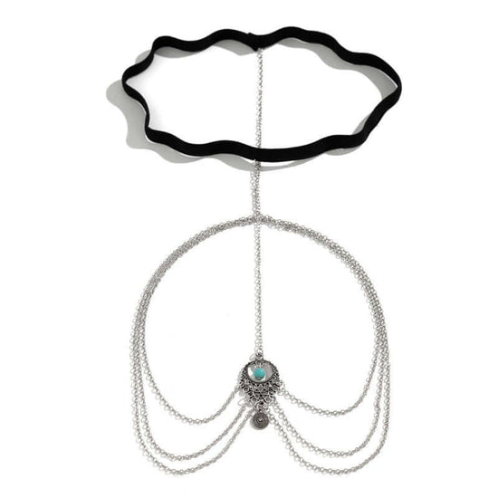 Totem Turquoise Pendant Tassel Thigh Chain Female $12.00 Dana Fashion Color: 01 White K0303 Women's Accessories Product information: Type: Anklet Color: 01 White K 0303,02 White K 0326 Material: Alloy Shape: heart shape Packing list: Thigh chain X1 Produc