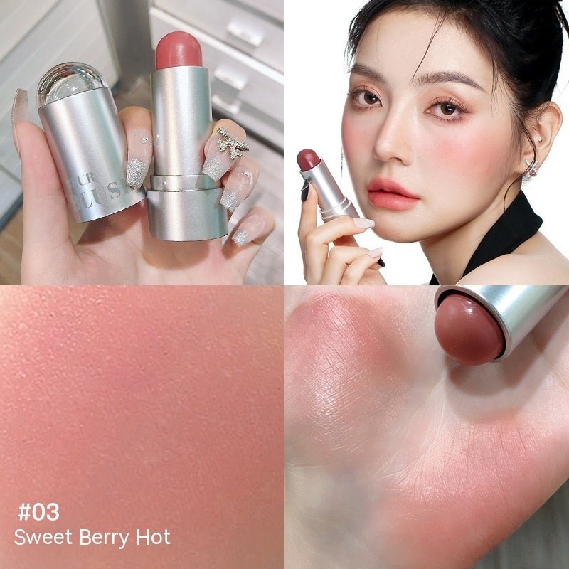 Touch Color Mist Silver Tube Blush Stick Lips And Cheeks Can Be Used For Natural Development $20.15 Dana Fashion Color Number: 03 Sweet Berry Hot makeup Product information: Applicable skin type: Universal Category: Blush, Rouge Applicable people: general