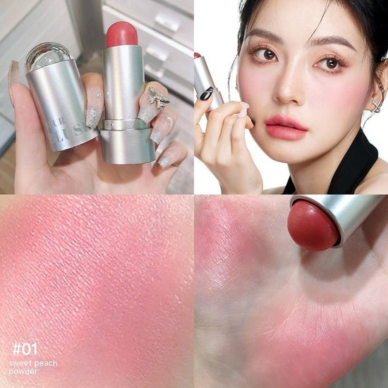 Touch Color Mist Silver Tube Blush Stick Lips And Cheeks Can Be Used For Natural Development $20.15 Dana Fashion Color Number: 01 Sweet Peach Pink makeup Product information: Applicable skin type: Universal Category: Blush, Rouge Applicable people: genera