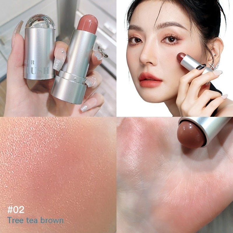 Touch Color Mist Silver Tube Blush Stick Lips And Cheeks Can Be Used For Natural Development $20.15 Dana Fashion Color Number: 02 Tree Tea Brown makeup Product information: Applicable skin type: Universal Category: Blush, Rouge Applicable people: general