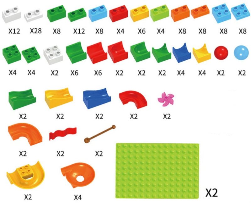 Track Building Blocks $63.36 Dana Fashion style: 176pcs Toys & Hobbies Product Name: DIY Variety Slide Block Applicable age: 1.5 years old and above Product material: ABS material Product packaging: color box packaging