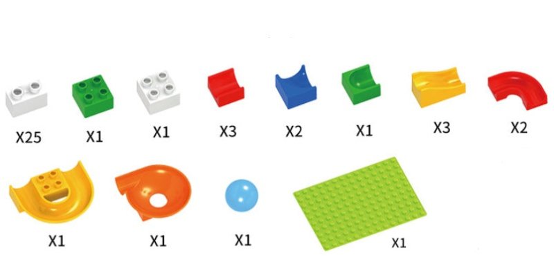 Track Building Blocks $63.36 Dana Fashion style: 176pcs Toys & Hobbies Product Name: DIY Variety Slide Block Applicable age: 1.5 years old and above Product material: ABS material Product packaging: color box packaging
