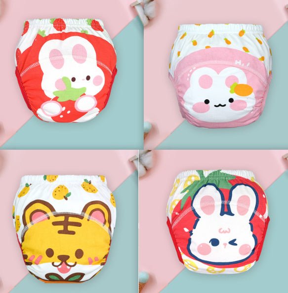 Training Baby Diaper Pants $39.86 Dana Fashion Color: Set1 Size: Size 100 Baby Clothing Product information: Color: pink strawberry rabbit, piyopiyo, blue chickens, green tiger, cream lamb, pink rabbit, light green puppy, striped lion, Blue Bear, Crown li