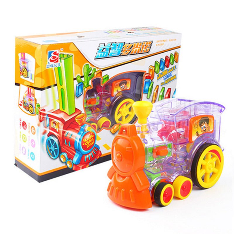 Transparent Domino Toy Train For Children $19.52 Dana Fashion Color: Domino60Pcs Toys & Hobbies Product information: Product material: environmentally friendly raw materials Product size: 7*16* 10CM Packing size: 8*33*23CM Battery required: two AA batteri