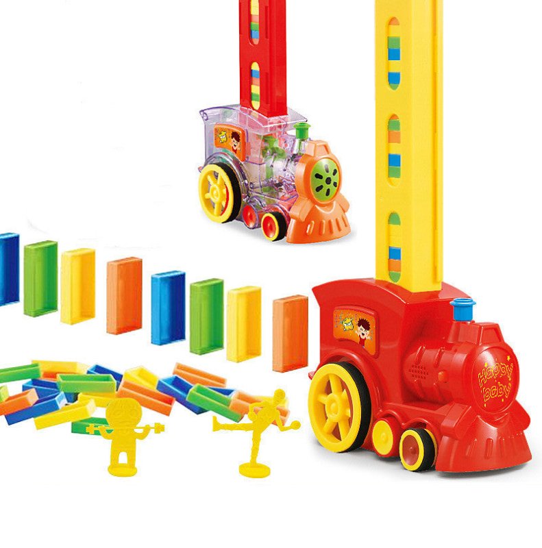 Transparent Domino Toy Train For Children $32.44 Dana Fashion Color: Red Toys & Hobbies Product information: Product material: environmentally friendly raw materials Product size: 7*16* 10CM Packing size: 8*33*23CM Battery required: two AA batteries Commo