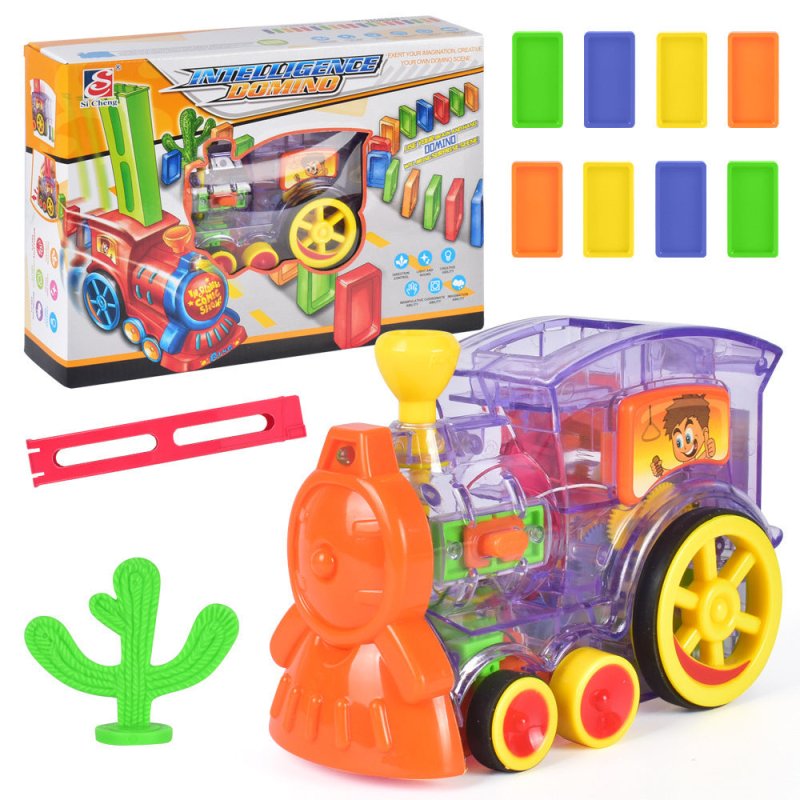 Transparent Domino Toy Train For Children $43.93 Dana Fashion Color: Transparent Toys & Hobbies Product information: Product material: environmentally friendly raw materials Product size: 7*16* 10CM Packing size: 8*33*23CM Battery required: two AA batteri