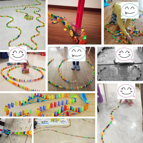 Transparent Domino Toy Train For Children $19.52 Dana Fashion Color: Domino60Pcs Toys & Hobbies Product information: Product material: environmentally friendly raw materials Product size: 7*16* 10CM Packing size: 8*33*23CM Battery required: two AA batteri