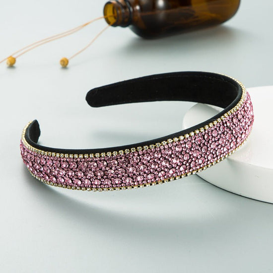 Trendy Colorful Diamond Non-slip Headband Women's Simple $15.00 Dana Fashion Color: Pink Women's Accessories Product information: Treatment Process: Diamond Color: white, black, colorful, brown, pink, Rainbow, Pearl Applicable people: women Material: clot