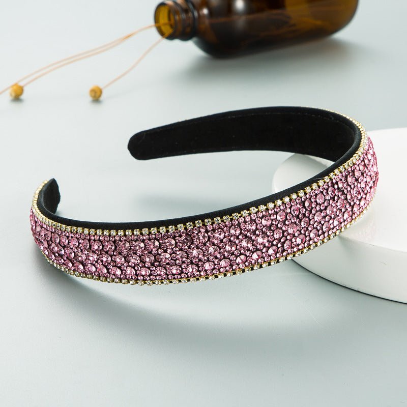 Trendy Colorful Diamond Non-slip Headband Women's Simple $15.00 Dana Fashion Color: Pink Women's Accessories Product information: Treatment Process: Diamond Color: white, black, colorful, brown, pink, Rainbow, Pearl Applicable people: women Material: clot