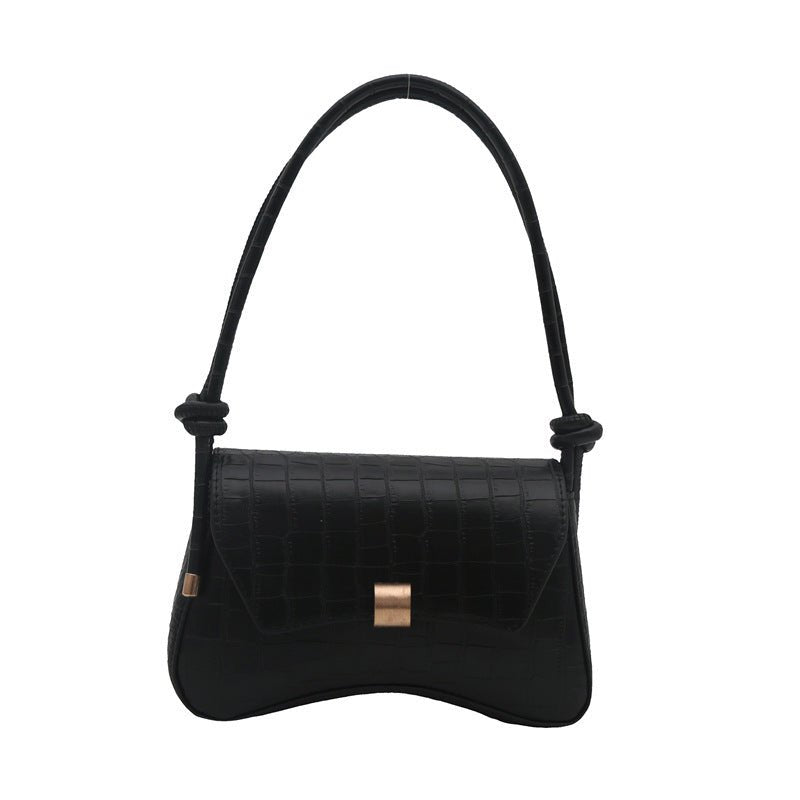 Trendy Retro Lock Simple Underarm Small Square Shoulder Bag $21.97 Dana Fashion Color: Black Women's Bags Product information: Lining texture: no lining Color: brown, black, red, white Outer bag type: clamshell bag Hardness: soft Material: PU Suitcase sha