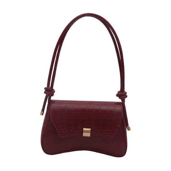 Trendy Retro Lock Simple Underarm Small Square Shoulder Bag $21.97 Dana Fashion Color: Red Women's Bags Product information: Lining texture: no lining Color: brown, black, red, white Outer bag type: clamshell bag Hardness: soft Material: PU Suitcase shape