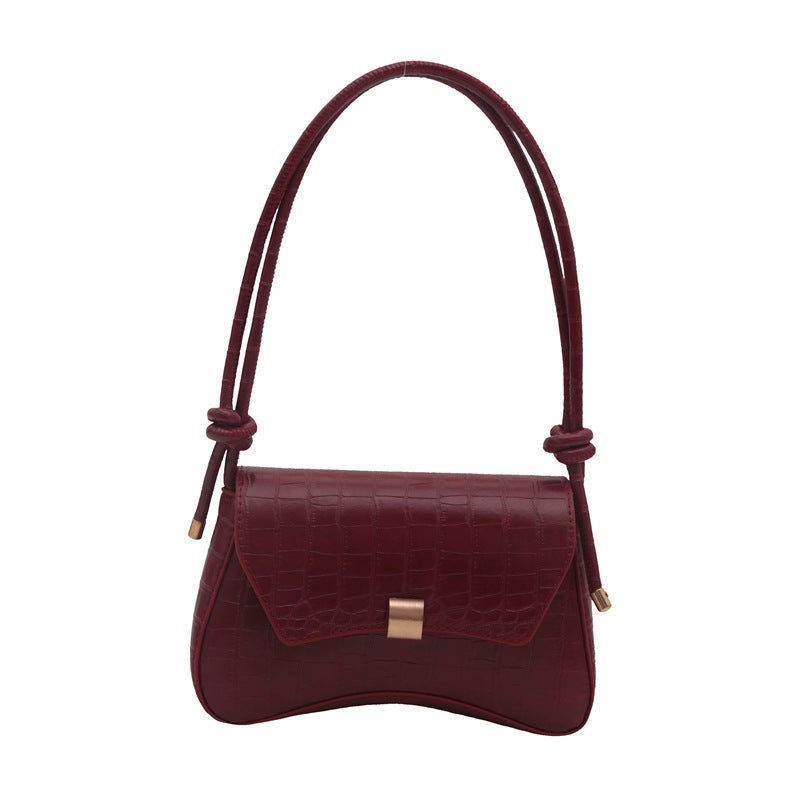 Trendy Retro Lock Simple Underarm Small Square Shoulder Bag $21.97 Dana Fashion Color: Red Women's Bags Product information: Lining texture: no lining Color: brown, black, red, white Outer bag type: clamshell bag Hardness: soft Material: PU Suitcase shape