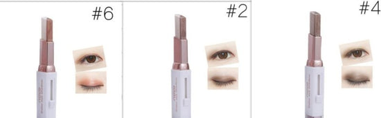 Two-color gradient eye shadow stick $35.86 Dana Fashion Net Weight: Set1 makeup Features: Two-color combination, soft skin, natural smudge, - smear for easy interpretation of changeable style Open method: Take the metal cover first, then push the right bu