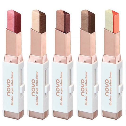 Two-color gradient eye shadow stick $15.21 Dana Fashion Net Weight: 1style makeup Features: Two-color combination, soft skin, natural smudge, - smear for easy interpretation of changeable style Open method: Take the metal cover first, then push the right