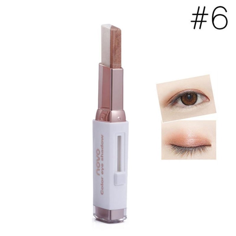 Two-color gradient eye shadow stick $15.21 Dana Fashion Net Weight: 6style makeup Features: Two-color combination, soft skin, natural smudge, - smear for easy interpretation of changeable style Open method: Take the metal cover first, then push the right