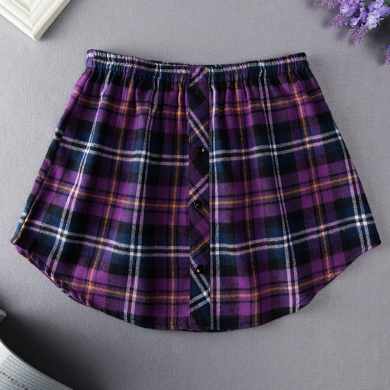 Two Fake White Skirts Inside The Curtain $30.50 Dana Fashion Color: Purple Size: 2XL Women's clothing Product information: Main fabric composition: Mulberry silk Main fabric ingredient content: 10% or less Skirt length: mid skirt Color: C20—H—white, U15—L