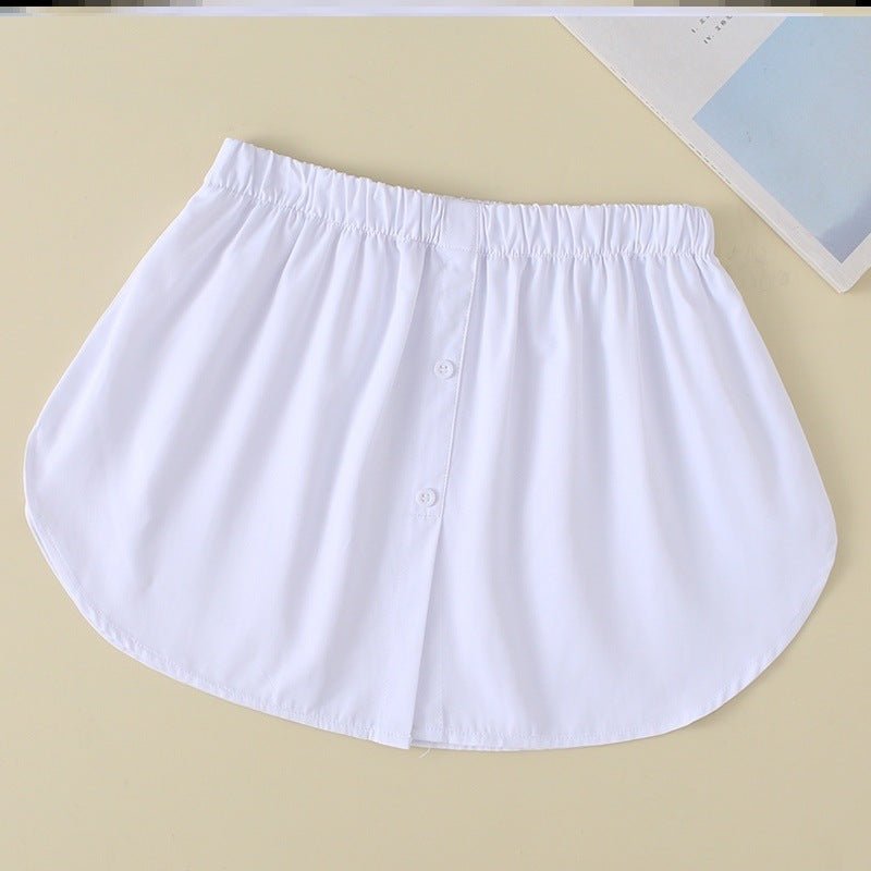Two Fake White Skirts Inside The Curtain $30.50 Dana Fashion Color: 1style Size: 2XL Women's clothing Product information: Main fabric composition: Mulberry silk Main fabric ingredient content: 10% or less Skirt length: mid skirt Color: C20—H—white, U15—L