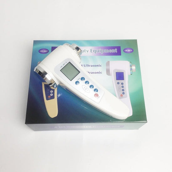 Ultrasonic beauty instrument $172.02 Dana Fashion Style: EU Beauty Tools Handle material: ABS Ultrasonic head material: stainless steel Product dimensions: 54mm (top thickness), 23mm (bottom thickness), 85mm (top width), 20mm (bottom width), 165mm (height