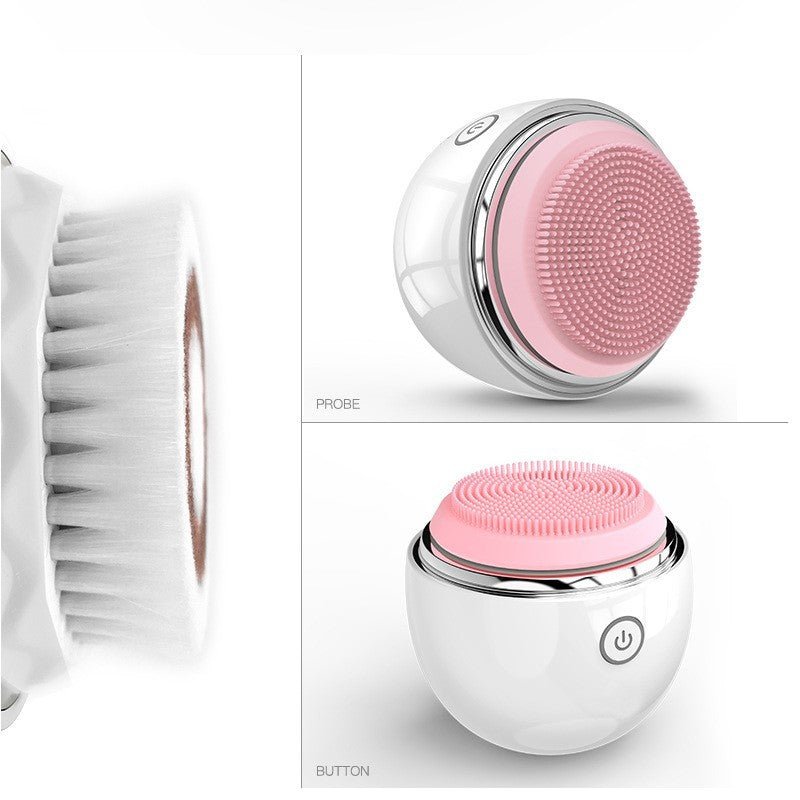 Ultrasonic electric face washer $49.00 Dana Fashion Color: White Beauty Tools Advantage: Sonic cleaning Third gear adjustment Gear memory Skin Q bomb. Wireless charging Body wash Battery capacity: 250mAh Steps for usage: 1. Apply facial cleanser: (evenly