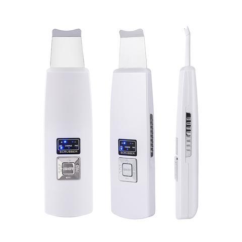 Ultrasonic Skin Scrubber Face Cleanser Blackhead Acne Removal Facial Spa Vibration Massager Ultrasound Peeling Clean Machine 394 $43.50 Dana Fashion specification: EU Beauty Tools Produc Ultrasonic shovel blade function 1, pain sore: Ultrasonic vibration,