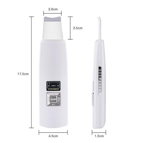Ultrasonic Skin Scrubber Face Cleanser Blackhead Acne Removal Facial Spa Vibration Massager Ultrasound Peeling Clean Machine 394 $43.50 Dana Fashion specification: EU Beauty Tools Produc Ultrasonic shovel blade function 1, pain sore: Ultrasonic vibration,