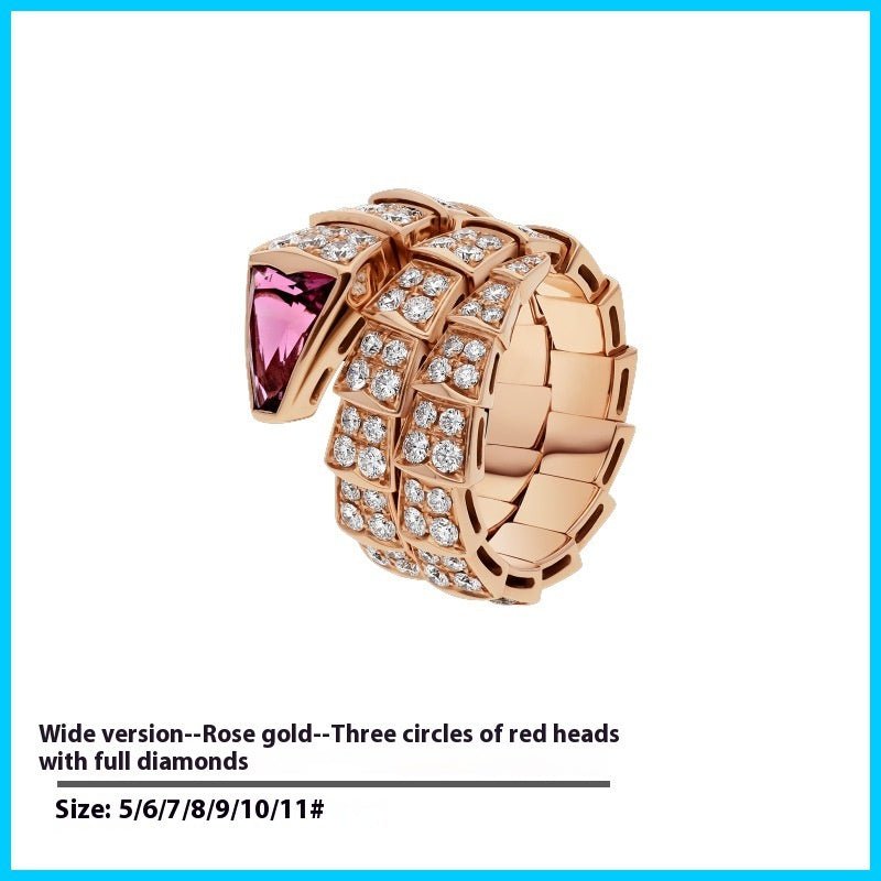 Unisex Light Luxury Minority Three Circles Snake Bone Couple Couple Rings $45.00 Dana Fashion Color: Rose Gold Size: No 10 Women's Accessories Product information: Type: Ring, ring Treatment Process: Electroplating Style: snake ring Material: Silver Shape