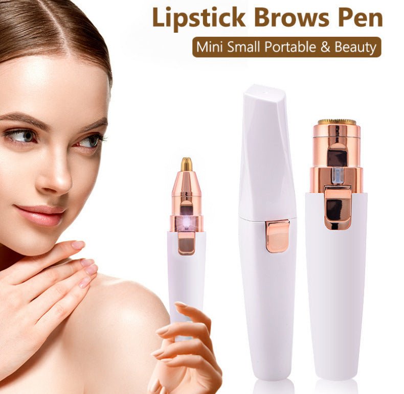 USB Charging Lipstick Shaver 2 In 1 Mini Electric Eyebrow Trimmer Facial Shaver Hair Removal Instrument $46.22 Dana Fashion power: USB Beauty Tools Product Information Material: Abs+Uv Power Supply Mode: Usb Power Mode: Electric Model: 202b Cleaning Type:
