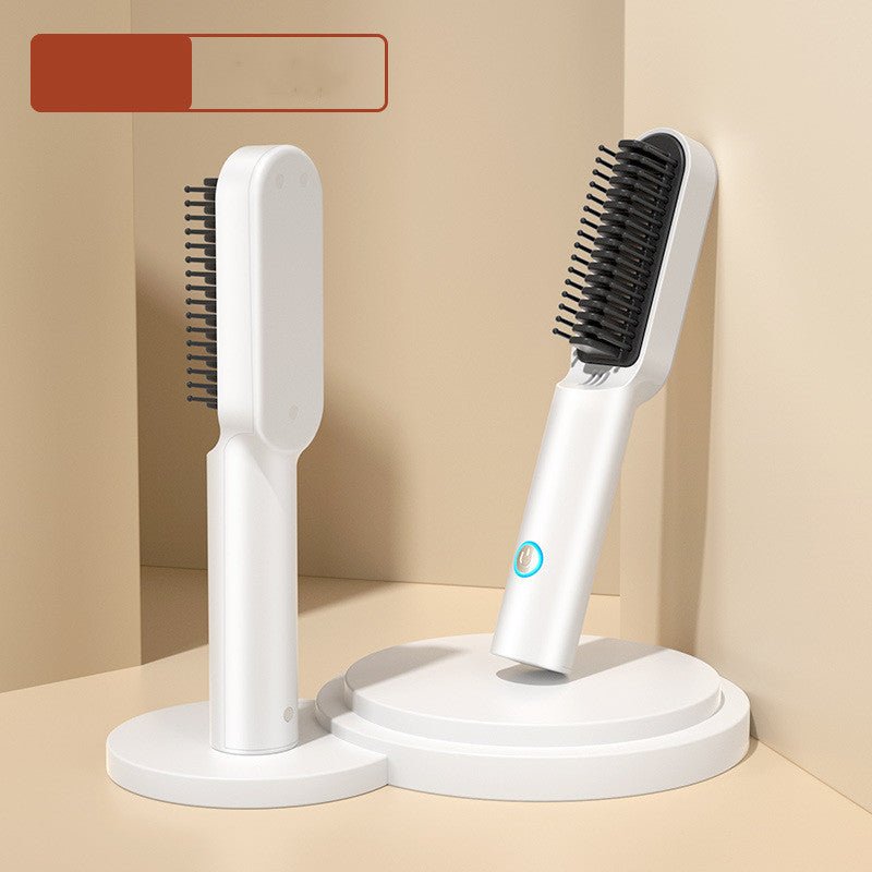 USB Portable Hot Air Comb Rechargable Professional Hair Dryer Brush 2 In1 Mini Hair Straightener Curler Brush Hair Styler $42.59 Dana Fashion Color: Pearl White Electrical outlet: USB style: 2600MAH battery Beauty Tools Product information: 1. 25W power 2
