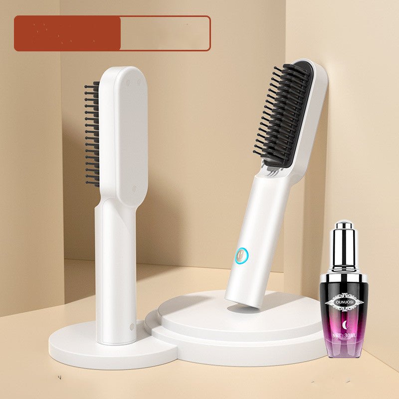 USB Portable Hot Air Comb Rechargable Professional Hair Dryer Brush 2 In1 Mini Hair Straightener Curler Brush Hair Styler $74.44 Dana Fashion Color: Pearl white suit Electrical outlet: USB style: 4000MAH battery Beauty Tools Product information: 1. 25W po