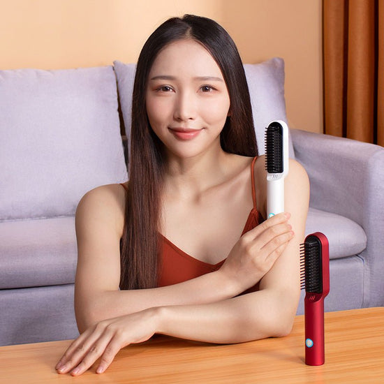 USB Portable Hot Air Comb Rechargable Professional Hair Dryer Brush 2 In1 Mini Hair Straightener Curler Brush Hair Styler $22.27 Dana Fashion Color: Black Electrical outlet: USB style: 2600MAH battery Beauty Tools Product information: 1. 25W power 2. 1865