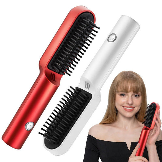 USB Portable Hot Air Comb Rechargable Professional Hair Dryer Brush 2 In1 Mini Hair Straightener Curler Brush Hair Styler $22.27 Dana Fashion Color: Black Electrical outlet: USB style: 2600MAH battery Beauty Tools Product information: 1. 25W power 2. 1865