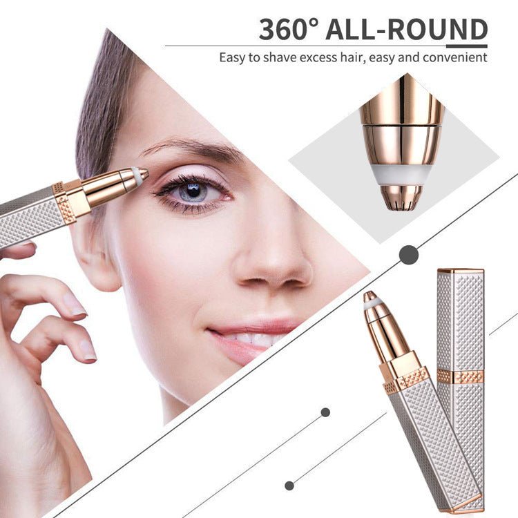 USB Rechargeable Lipstick Shaver 2 in 1 Ladies Eyebrow Trimmer $50.47 Dana Fashion Color: Silver Beauty Tools Overview： USB Rechargeable CE FCC MSDS Electric Eyebrow Trimmer Razor Epilator Lady Shaver Eyebrow Hair Remover Eyebrow Trimmer Specification： [P