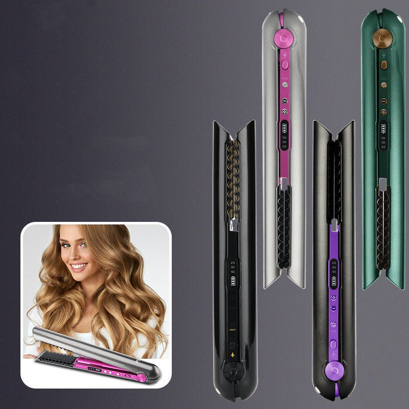 USB Wireless Charging Hair Straightener Comb $55.00 Dana Fashion Color: Purple Electrical outlet: USB Beauty Tools Product information: Diameter of the heat conductor: 16MM-20MM Product category: roll and straight dual-use Power supply mode: USB cable TYP